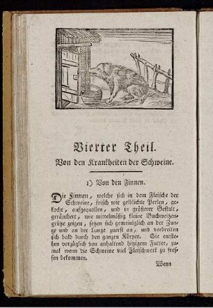 Vierter Theil. Von den Krankheiten der Schweine.