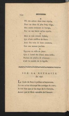 Sur La Retraite. En 1698.