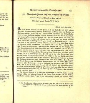 12. Längenbeobachtungen auf dem arabischen Meerbusen.