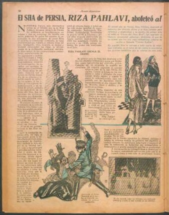 El sha de Persia, Riza Pahlavi, abofeteó al sumo sacerdote por haber maltratado a la reina