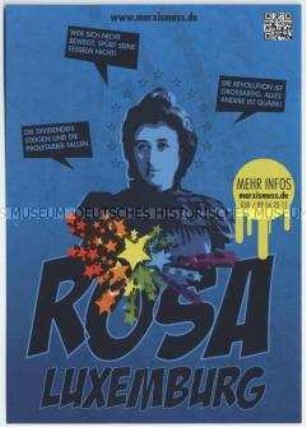 Informationsblatt zu einer Veranstaltungsreihe über Rosa Luxemburg