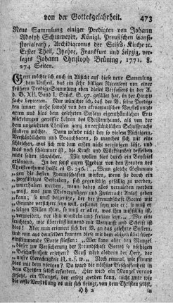 Neue Sammlung einiger Predigten. T.1.