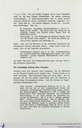 Die zwiespältige Halung Peter Goesslers.