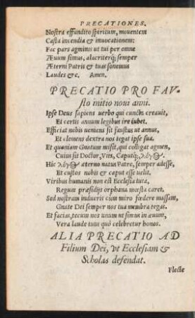 Alia Precatio Ad Filium Dei, ut Ecclesiam et Scholas defendat.