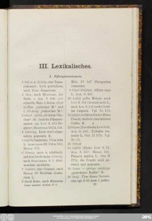 1. Pflanzennamen.