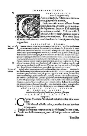 Psalmvs CXXIIII.