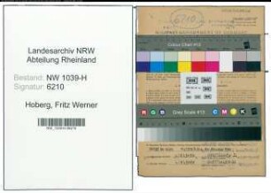 Entnazifizierung Fritz Werner Hoberg , geb. 26.08.1913 (Landwirt)
