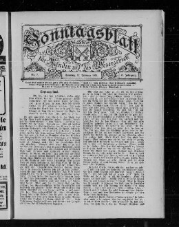Sonntagsblatt für Minden und das Wesergebiet : evangelisches Heimatblatt der Kirchenkreise Minden und Vlotho