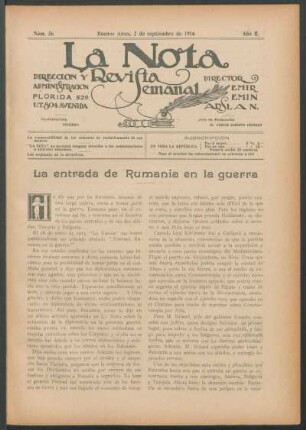 La entrada de Rumania en la guerra