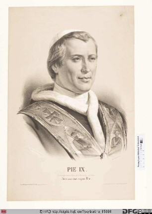 Bildnis Papst Pius IX. (Giovanni Maria conte Mastai-Ferretti) (reg. 16. 6. 1846 - 7. 2. 1878)