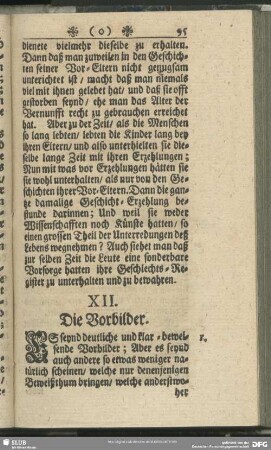 XII. Die Vorbilder