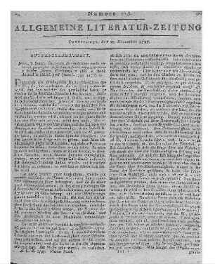 Niethammer, F. I.: Doctrinae de revelatione modo rationis praeceptis consentaneo stabiliendae periculum. Jena: Stahl 1797
