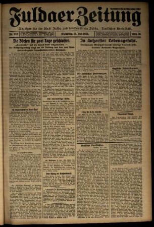 Ausgabe vom Dienstag, den 14. Juli 1931.