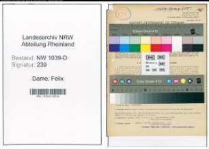 Entnazifizierung Felix Dame , geb. 12.07.1911 (Wissenschaftsangestellter)