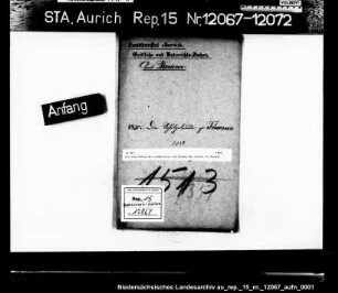Die Zustimmung der Landdrostei zum Neubau der Schule in Theener
