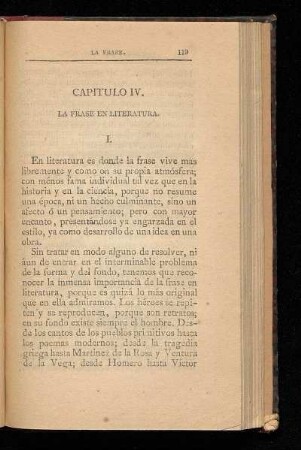 Capítulo IV. - La frase en literatura.