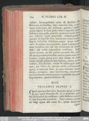 XLIX. Traianus Plinio S.