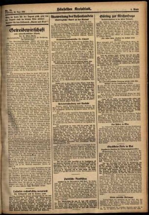 Zweite Ausgabe vom Samstag, den 30. Juni 1934.