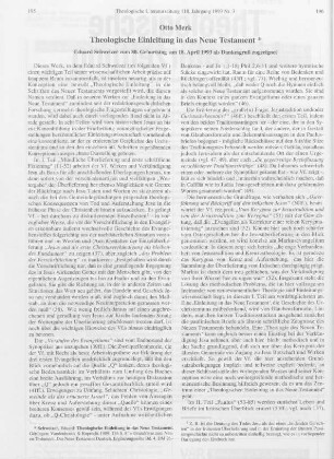 195 - 202 Theologische Einleitung in das Neue Testament