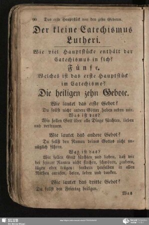 Der kleine Catechismus Lutheri