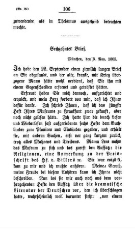Sechzehnter Brief.