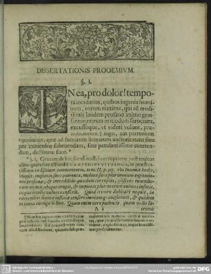 Dissertationis Prooemium