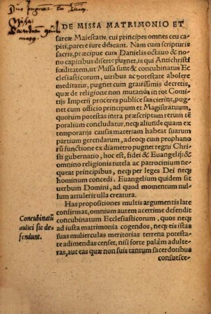Responsio, De Missa, Matrimonio Et Ivre Magistratus in Religionem