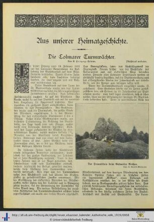 Die Colmarer Turmwächter.