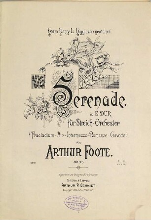 Serenade in E Dur für Streich-Orchester : op. 25
