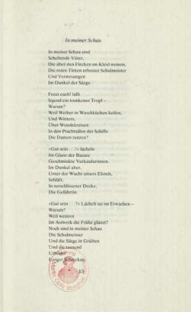 In meiner Schau