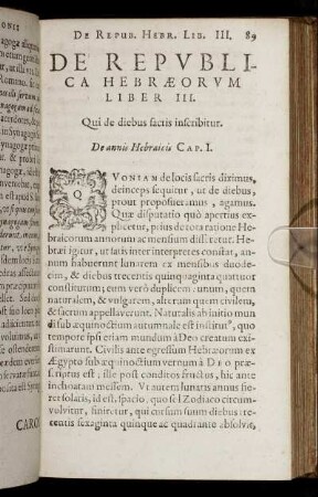 Liber III. Qui de diebus sacris inscribitur