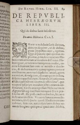 Liber III. Qui de diebus sacris inscribitur
