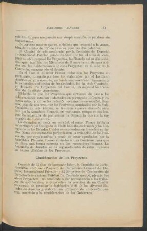 Clasificación de los Proylectos
