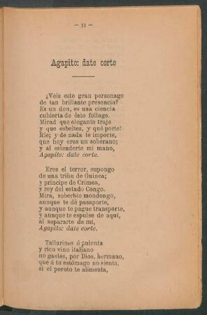 Agapito: date corte