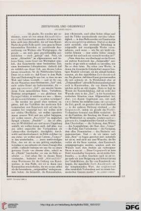 Zeitspiegel und Gegenwelt: aus einem Dialog