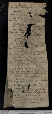 Deutsche Kapitelüberschriften von Teil I, fol. 1r-144v
