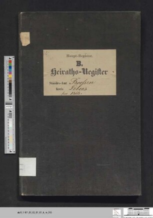 Heiratsregister Booßen 1888