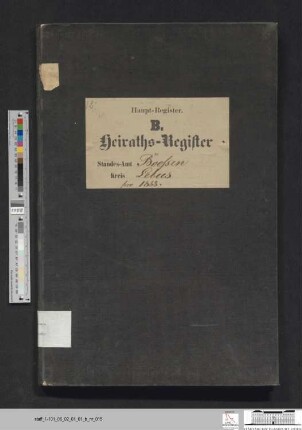 Heiratsregister Booßen 1888