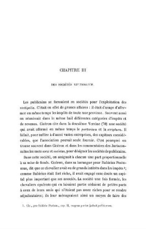 Chapitre III Des Sociétés Vectigalium.