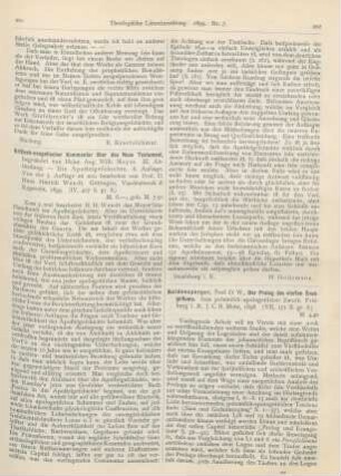 202-205 [Rezension] Baldensperger, W., Der Prolog des vierten Evangeliums