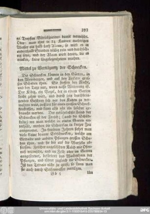 Mittel zu Vertilgung der Schnecken.