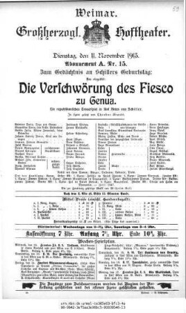 Die Verschwörung des Fiesco zu Genua
