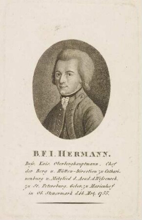 Benedikt Franz Johann Hermann, Oberberghauptmann