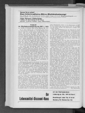 Protokoll der Mitgliederversammlung des EBV v. 1875