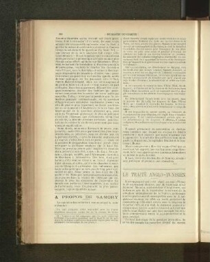 Le Traité Anglo-Tunisien.