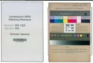 Entnazifizierung Heinrich Schmidt , geb. 14.03.1899 (Gastwirt)