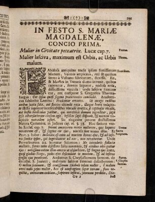 291-307, In Festo S. Mariae Magdalenae