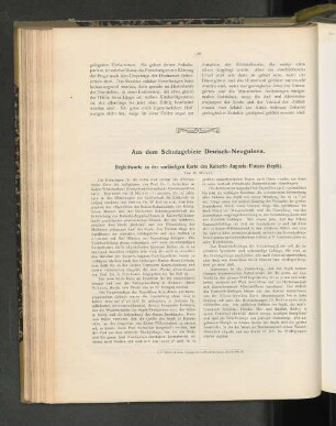 Begleitworte zu der vorläufigen Karte des Kaiserin-Augusta-Flusses (Sepik).