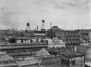 Stadtansicht : Blick über die Hausdächer einer Stadt