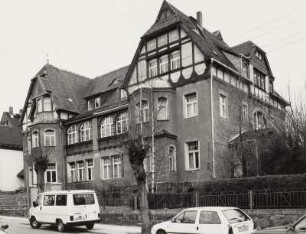 Mittweida, Doppelwohnhaus : Mittweida, Doppelwohnhaus, Poststraße 32/34, 1908, Straßenansicht